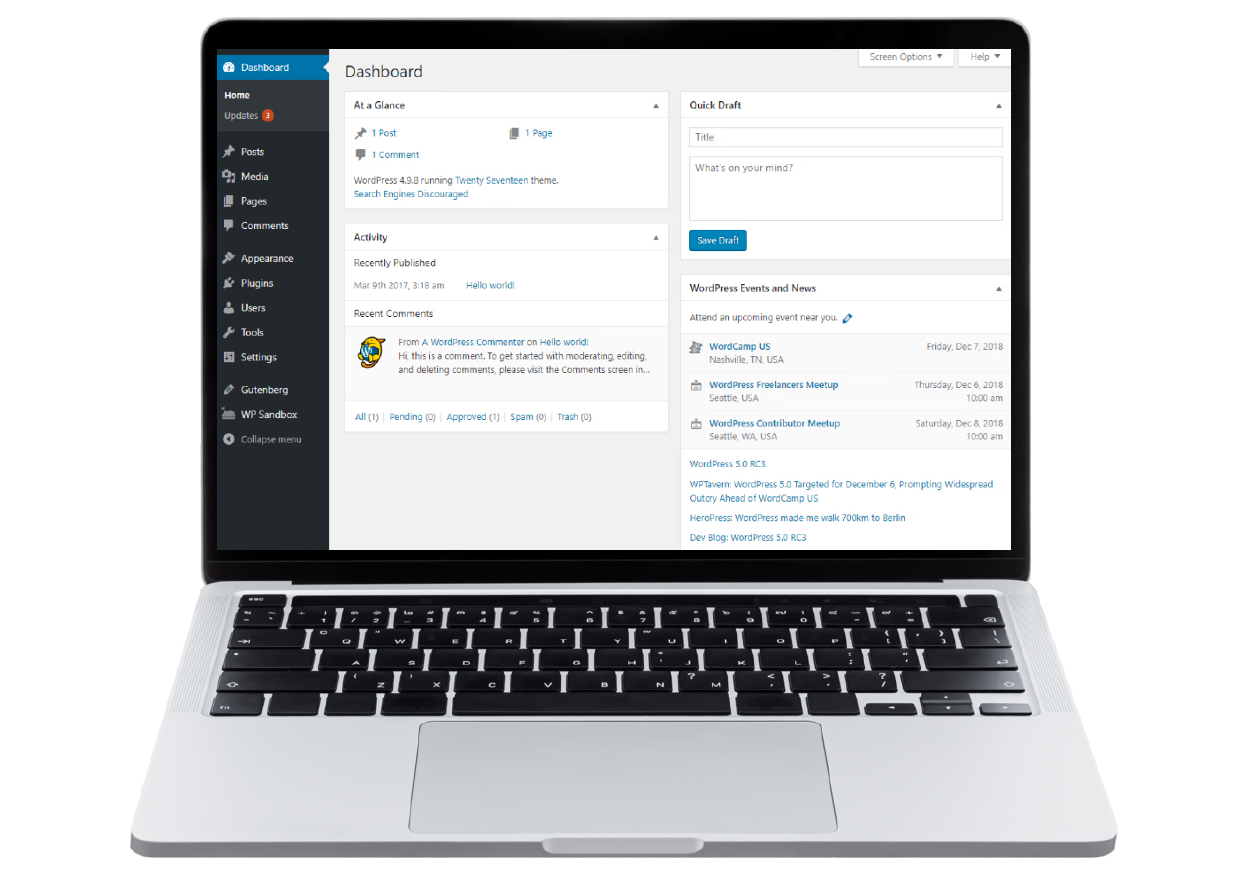 Content Management System Dashboard