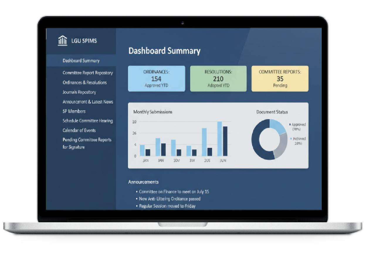 Legislative Information System Dashboard